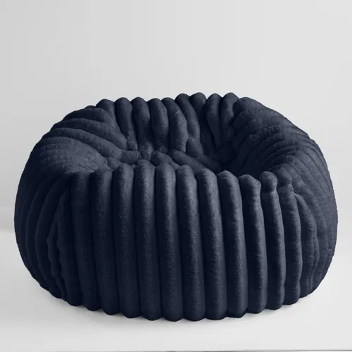 Vista 13 de Sorra Home Puf – Cojín de felpa y cómodo para interiores con relleno de frijoles trupedic para todas las edades, color morado Barrett
