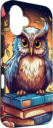 Vista 3 de Funda para bibliotecario para iPhone 16 Owl Book Lover