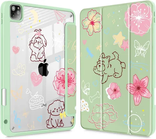 Vista 34 de May Chen Funda para iPad Pro de 11 pulgadas M2 de 4ª generación 2022, iPad Pro 11 de 3ª/2ª/1ª generación, Funda con cubierta trasera transparente a