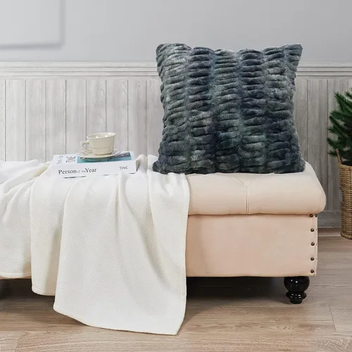 Vista 4 de Home Soft Things Shar Pei - Juego de 2 fundas de almohada decorativas, suaves, esponjosas, elegantes, estilo europeo, fundas de almohada para sofá