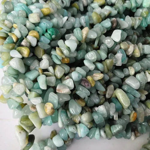 Vista 4 de Cuentas de cristal de Amazonita de 90 pulgadas de forma irregular y piedra curativa para hacer joyas