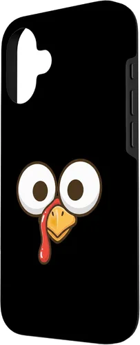 Vista 2 de Funny Cartoon Turkey Face, Big Eyes Thanksgiving Turkey Day Case for iPhone 16