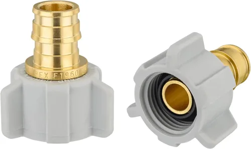 Vista 15 de 2 piezas EFIELD Pex-A Expansión 1/2" X 1/2" Hembra NPT Codo Giratorio Colocaciones de latón de flujo completo, ASTM F1960