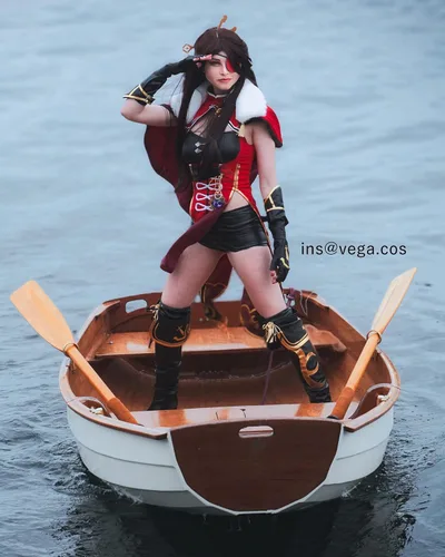 Vista 3 de NSPSTT Genshin Impact Cosplay Beidou Cosplay traje de Halloween disfraz para mujeres