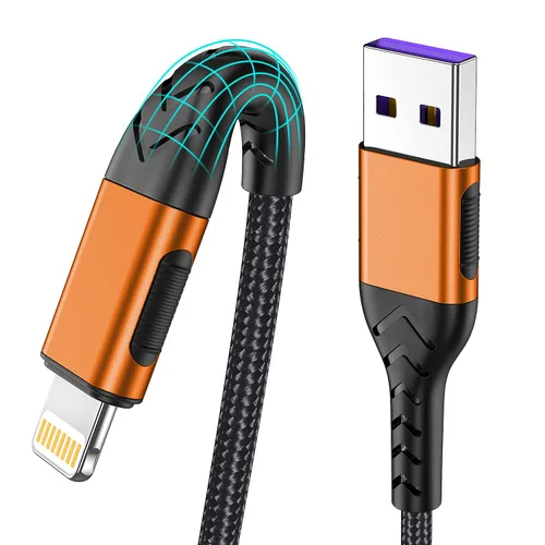 Vista 15 de Cargador de iPhone, [certificado Apple MFi] Paquete de 3 cables USB A de 1 pie para cable de carga rápida, cable de carga duradero de iPhone