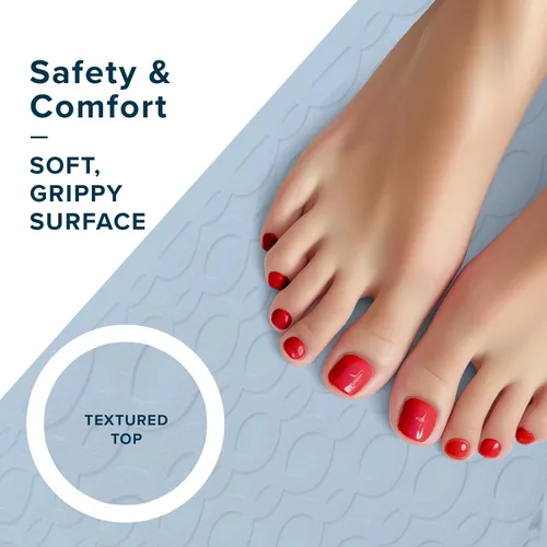 Vista 5 de SlipX Solutions Tapete de seguridad de goma grande y duradero de 27 x 15 pulgadas, siéntete seguro y seguro en tu baño o ducha, textura