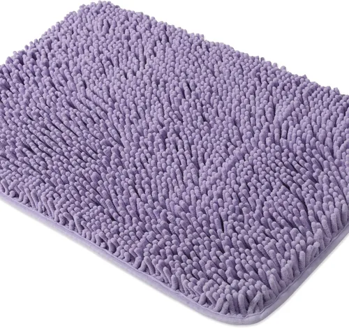 Vista 150 de Yeaban Alfombra de pasillo de baño de 24 x 72 pulgadas, antideslizante, alfombra de baño larga de felpilla gruesa, absorbente y lavable, alfombra