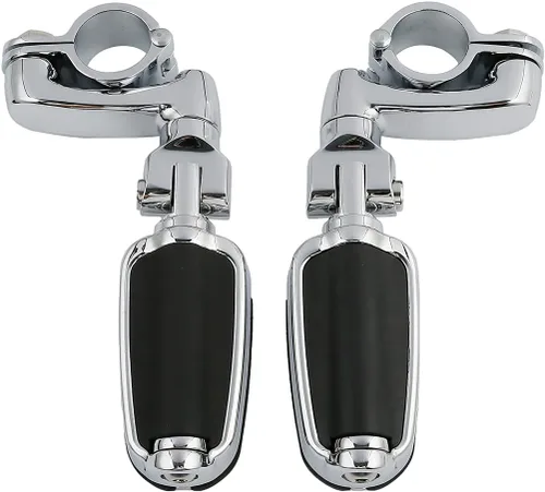 Vista 47 de TCT-MOTORPARTS Soportes de clavijas de pie de barra de carretera negro para Harley Touring 22/25/32/1.378 in