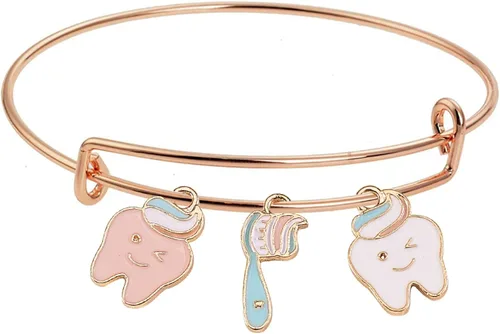 Vista 6 de LiQunSweet 80 unidades de 4 estilos de dientes saludables para cepillo de dientes, dientes esmaltados, mini dijes para hacer joyas, accesorios