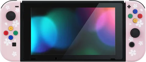Vista 8 de eXtremeRate - Placa trasera para Nintendo Switch Console NS Joycon con carcasa de mando de mano con botones de juego completo carcasa de repuesto