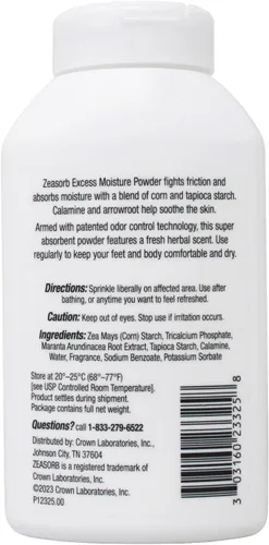 Vista 2 de Zeasorb Prevención Polvo súper absorbente para pies, 2.5 onzas