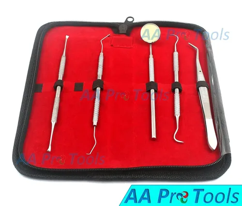 Vista 2 de Kit de herramientas dentarias de AA Pro – Kit de higigigiene dental, incluye palo dental, rastreador de tartas e instante de salpicaduras