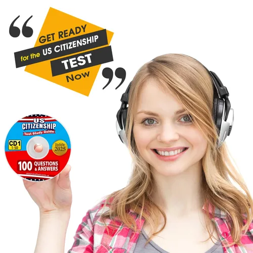 Vista 2 de US Citizenship Test Study Guide 20 Audio -2 Discs- Official 100 Uscis - 100 Questions and Answers Usa Naturalization Civic Question