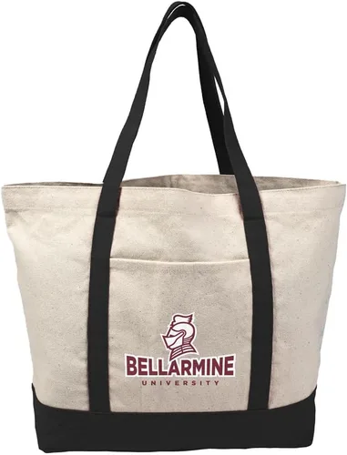 Vista 340 de Campus Lab Bolsa de lona con logotipo primario colegiado con bolsillo externo, bolsa de hombro reutilizable para ir de compras, playa Águilas A&m