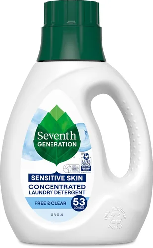 Vista 15 de Seventh Generation Detergente concentrado para ropa de bebé, fórmula antimanchas, aroma fresco, 40 oz (53 cargas)