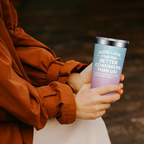 Vista 7 de Grifarny Regalos de despedida para mujeres – Vaso de despedida para compañeros de trabajo – Vaso de buena suerte para encontrar mejores compañeros