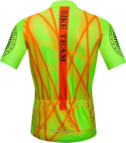 Vista 115 de Weimostar Hombre Ciclismo Jersey Manga Corta Bicicleta Ropa Multicolor Diamante