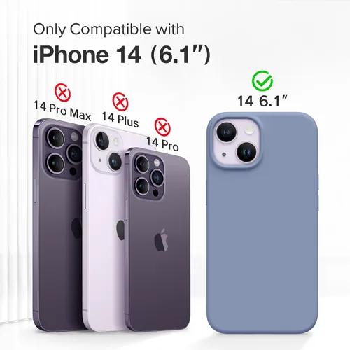 Vista 2 de GONEZ Funda magnética para iPhone 14, compatible con Magsafe, con protector de pantalla + protector de cámara, forro de microfibra antiarañazos