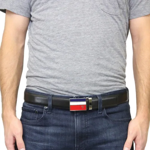 Vista 2 de Mission Belt Cinturón de trinquete de cuero para hombre, colección 3Bar