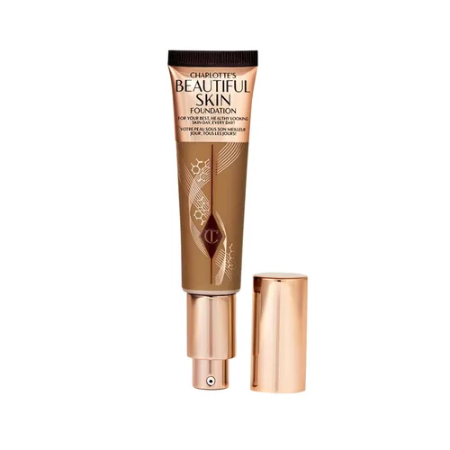 Vista 22 de Charlotte Tilbury Base de Maquillaje Beautiful Skin de Cobertura Media Hidratante - Maquillaje Líquido Edificable para Brillo Instantáneo
