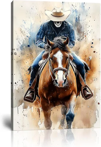 Vista 25 de Arte de pared de vaquero occidental Imágenes de mujeres vaquero Impresiones Póster de lienzo del suroeste Arte de decoración de pared occidental