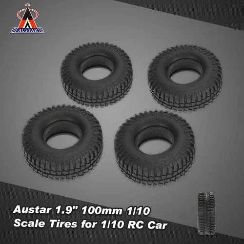 Vista 2 de Goolsky 4 neumáticos Austar 1.9 "3.937 in escala 1/10 para 1/10 RC4WD D90 Axial SCX10 RC Rock Crawler
