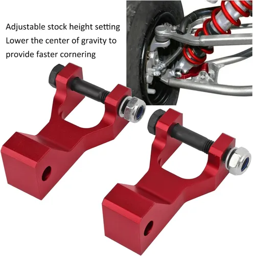 Vista 3 de Kit de bajada delantera para ATV, 2 bloques de bajada delantera ajustables de aleación de aluminio de 3.5 pulgadas, apto para 350 YFM350 2004-2013