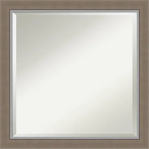 Vista 75 de Amanti Art Espejo de baño marrón para sobre lavabo, espejo rectangular de 24x20 Caleb Brown para tocador, marco rústico pequeño de estilo campestre