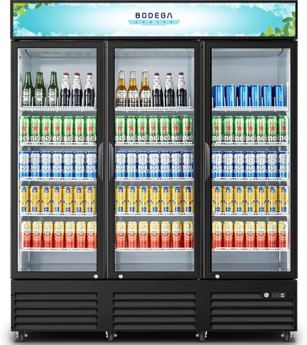 Vista 11 de BODEGA BODEGACOOLER Refrigerador comercial de bebidas de 15.5 pies cúbicos, enfriador de pantalla vertical con puerta de vidrio, refrigerador