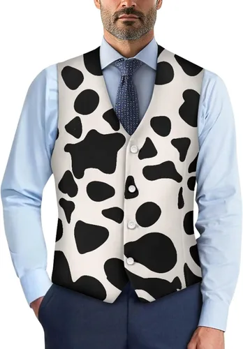 Vista 17 de TODIYADDU Chaleco de cuello en V para hombre, chaquetas de traje sin mangas Maple Leaf