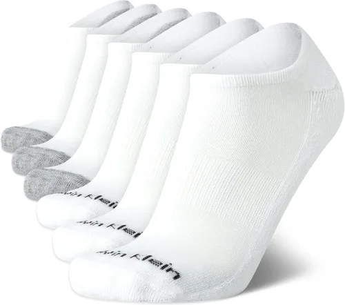 Vista 23 de Calvin Klein Calcetines para hombre, mezcla de algodón, acolchados, sin talla, forro de calcetines atléticos (6 unidades)