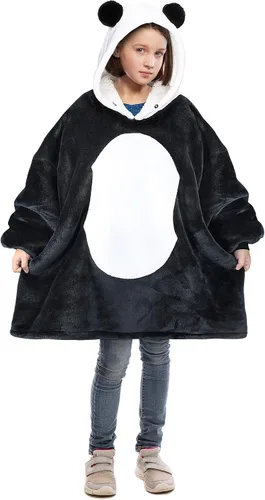 Vista 22 de Catalonia Sudadera tipo manta con capucha para niños, sudadera de sherpa extragrande para adolescentes jóvenes, idea de regalo Dual-Layer Design