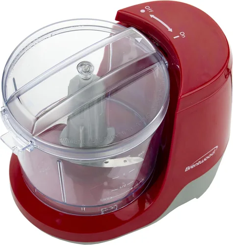 Vista 3 de Brentwood MC-109R - Mini picadora de alimentos (1.5 tazas, color rojo)