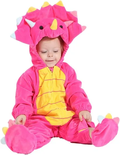 Vista 3 de HSCTEK Disfraces de dinosaurio para bebés, recién nacidos, bebés y niños pequeños