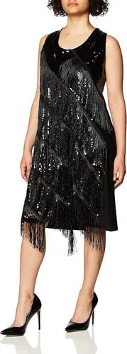 Vista 2 de Forum Novelties Vestido de disfraz de Midnight Dazzle Flapper para mujer