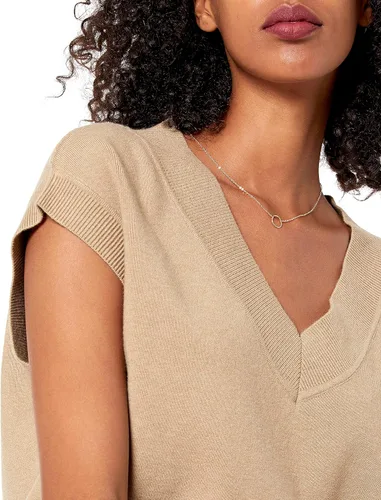Vista 3 de The Drop Chaleco tipo suéter Zhen con cuello en V para mujer
