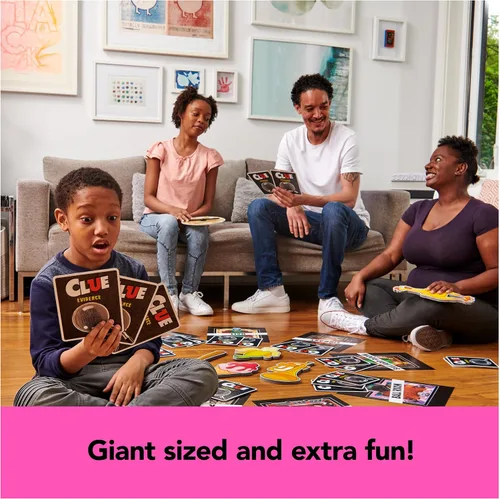 Vista 3 de Spin Master Games, Clue Giant Edition, juego familiar para diversión en interiores y exteriores con tablero grande de gran tamaño, para familia