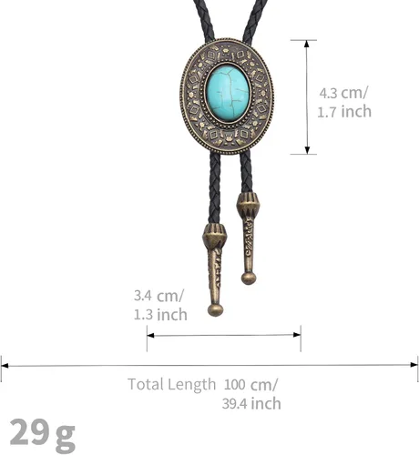 Vista 98 de Jeilwiy Corbata de bolo para hombre, corbata de vaquero occidental, collar de corbata de bolo dorado, corbata de cuero, corbata de Halloween