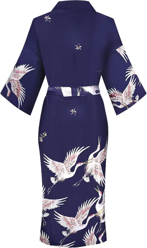 Vista 2 de Valennia kimono largo con estampado floral para mujer, bata, bata de baño