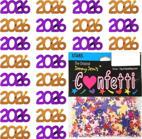 Vista 34 de Confetti Year 2023 Blue Royal, Orange Combo - 2 bolsas de media onza (1 oz)