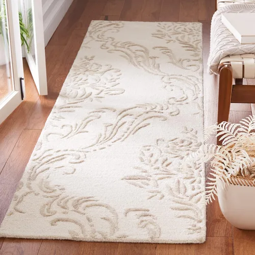 Vista 25 de SAFAVIEH Jardin Collection - Alfombra de área de 5 x 8 pies, gris, lana hecha a mano, ideal para zonas de alto tráfico en sala de estar, dormitorio