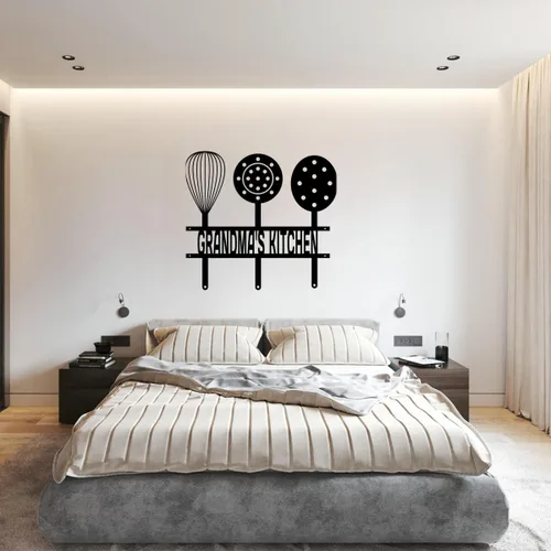 Vista 2 de Letrero de metal personalizado para cocina, letrero de metal de cocina de abuela, letreros de cocina personalizados, regalo del día de la madre