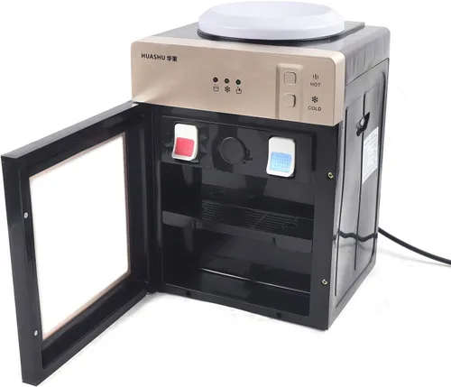 Vista 6 de Dispensador de agua fría y caliente independiente, dispensador de agua, mini refrigeración, escritorio, bebida, automático, para la oficina en casa