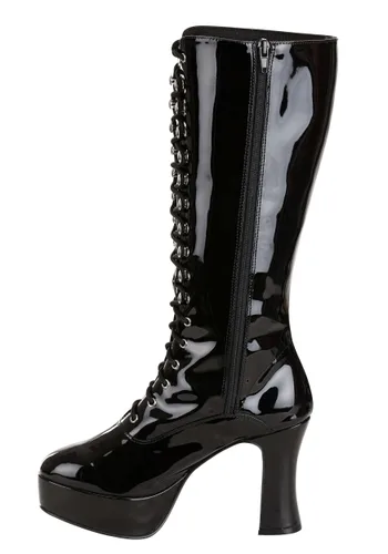 Vista 3 de Botas altas hasta la rodilla para mujer en cuero sintético negro sexy Multicolor