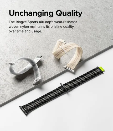 Vista 6 de Ringke US VAR Sports Air Loop compatible con Apple Watch Band 1.496 in, 1.575 in, 1.614 in Negro
