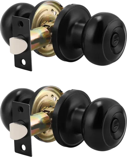 Vista 13 de Probrico 609-ORB-BK - Perilla para puerta de baño, interior, sin llave, color bronce aceitado. Bronce frotado con aceite