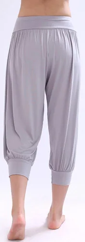 Vista 2 de AvaCostume Pantalones capri de harén de yoga suave de algodón modal para yoga
