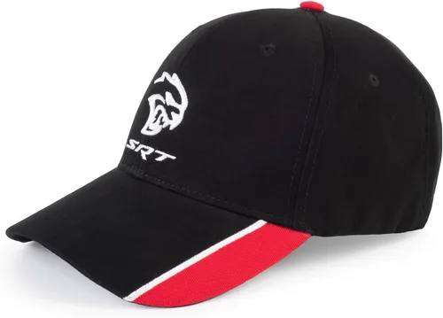 Vista 2 de Dodge SRT Hellcat Cap - Personalizada - Estructurado 6 Paneles - NegroRojoBlanco, Negro