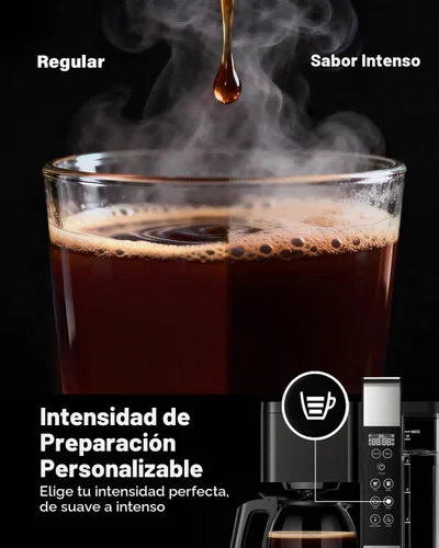 Vista 7 de SHARDOR Cafetera de goteo programable de 10 tazas, pantalla LED, memoria