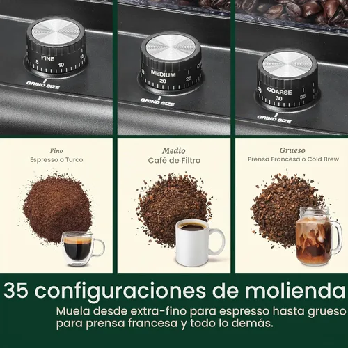 Vista 4 de Cuisinart Molinillo cónico de rebabas expreso y café
